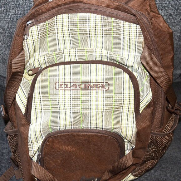 Dakine Interval Backpack Brown With Brown Plaid Multi Pockets Padded Straps - Picture 7 of 7